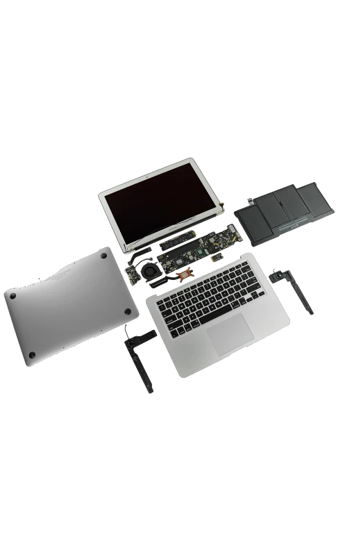 MacBook aberto para manutenção